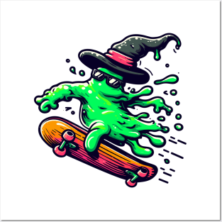 Kawaii skate slime wizard Posters and Art